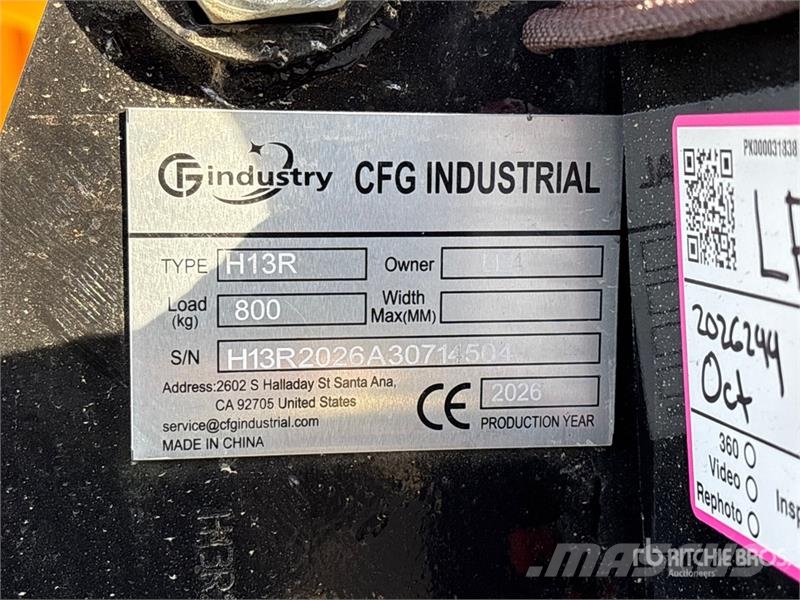 CFG H13R Mini Excavator (Unused) Miniexcavadoras
