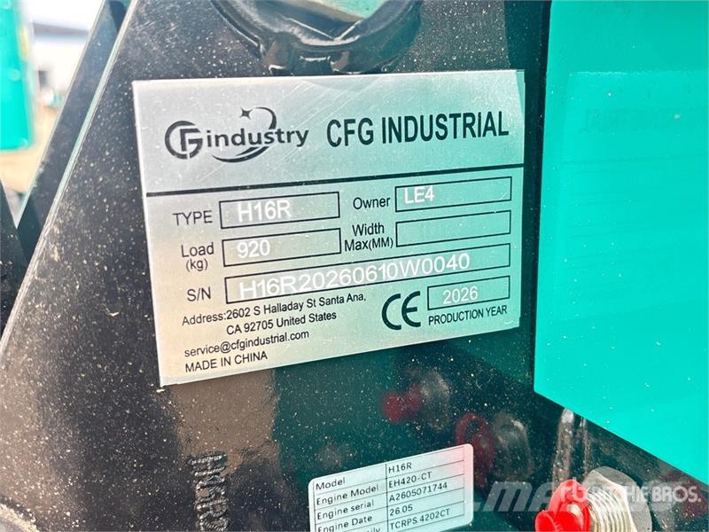 CFG H16R Mini Excavator (Unused) Miniescavatori