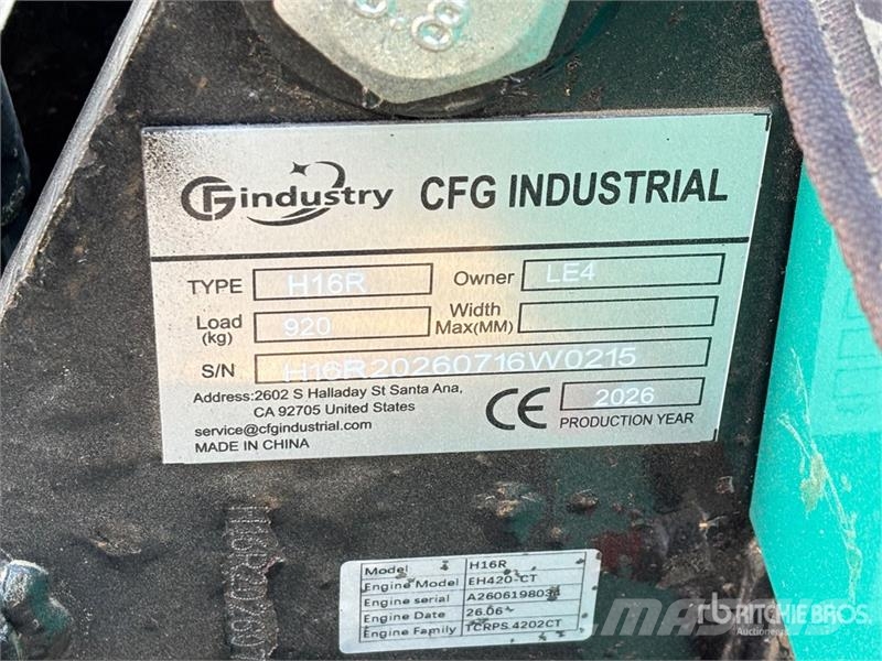 CFG H16R Mini Excavator (Unused) Mini ekskavatori < 7 t