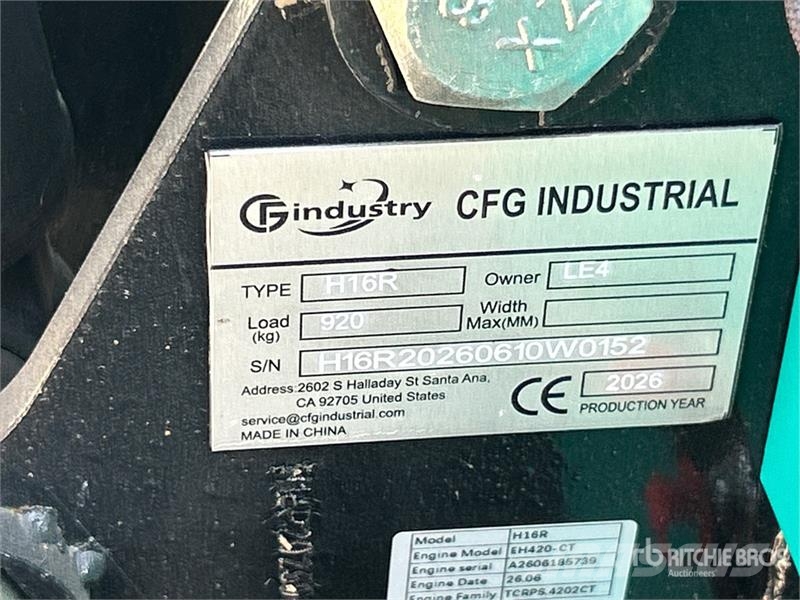 CFG H16R Mini Excavator (Unused) Mini rýpadla < 7t