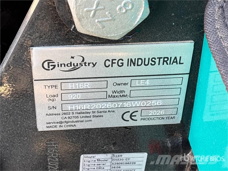 CFG H16R Mini Excavator (Unused) Minigravemaskiner