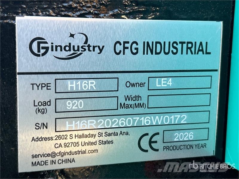 CFG H16R Mini Excavator (Unused) Mini ekskavatori < 7 t