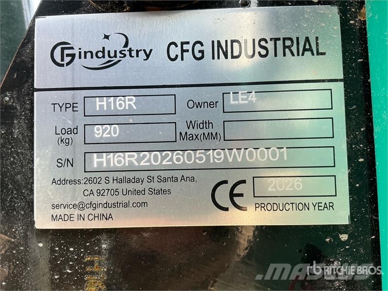 CFG H16R Mini Excavator (Unused) 小型挖掘机