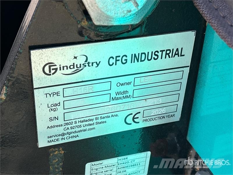 CFG H16R Mini Excavator (Unused) Mini kotrók < 7t
