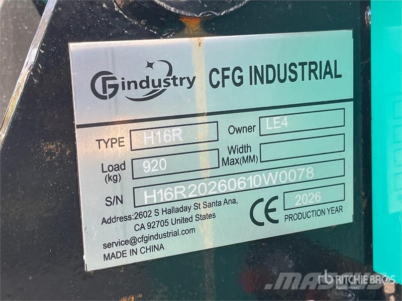 CFG H16R Mini Excavator (Unused) Miniescavatori