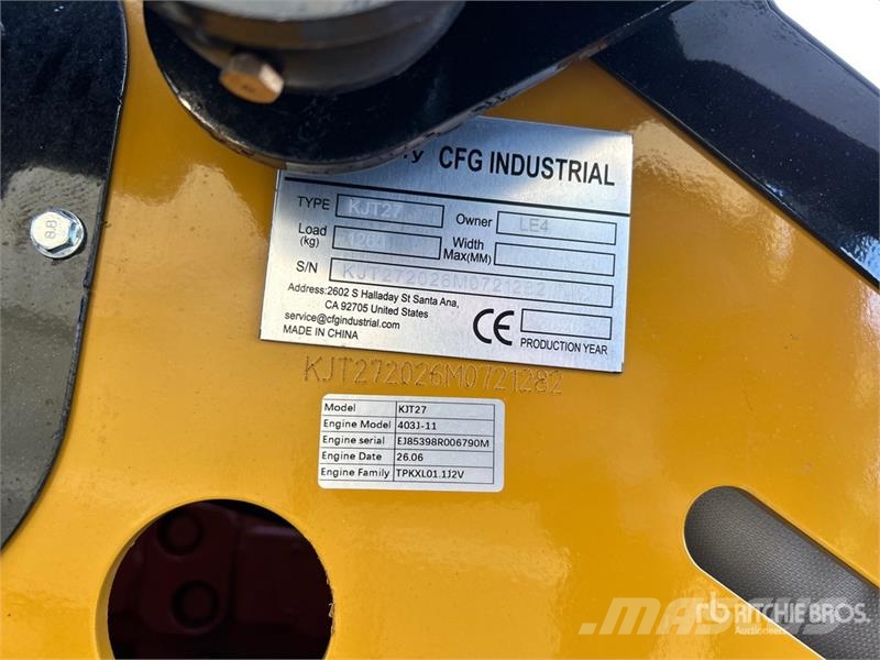 CFG KJT27 Mini Compact Track Loader (Unused) لوادر انزلاقية التوجيه