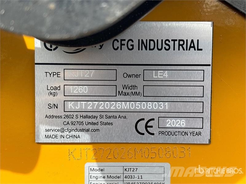 CFG KJT27 Mini Compact Track Loader (Unused) Kompaktlader