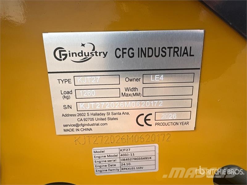 CFG KJT27 Mini Skid Steer Loader (Unused) Minicargadoras