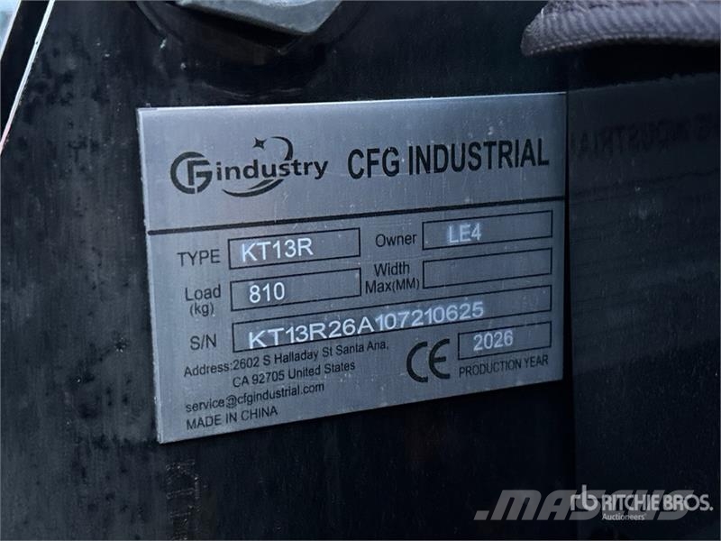 CFG KT13R Mini Excavator (Unused) Mini rýpadla < 7t