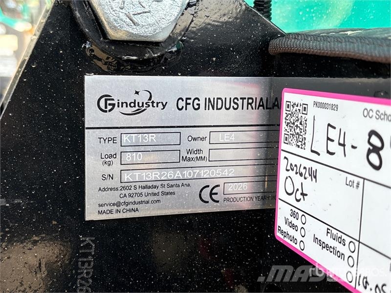 CFG KT13R Mini Excavator (Unused) Miniescavatori
