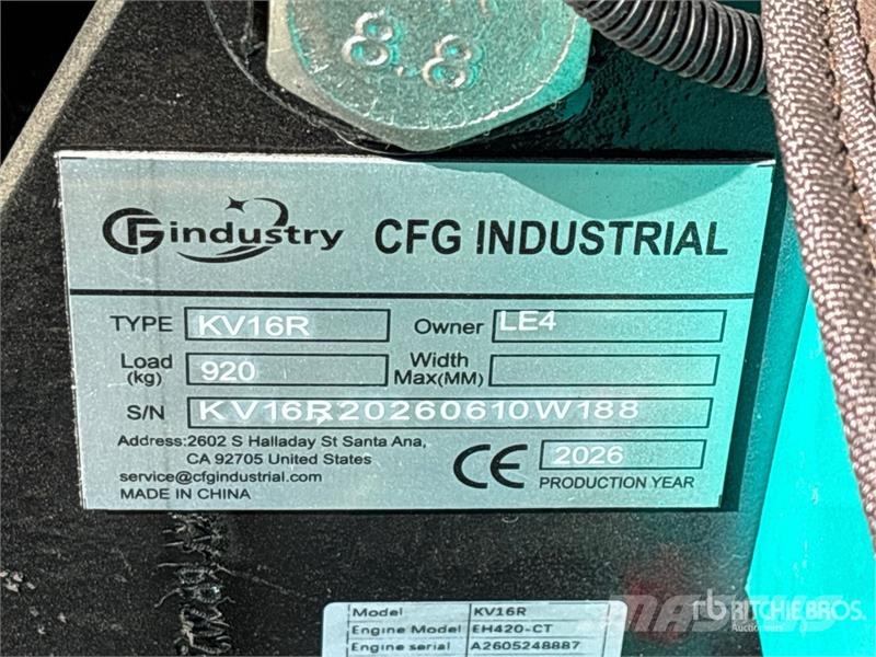 CFG KV16R Mini Excavator (Unused) Mini excavadoras < 7t