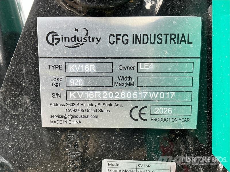 CFG KV16R Mini Excavator (Unused) Minigraafmachines < 7t