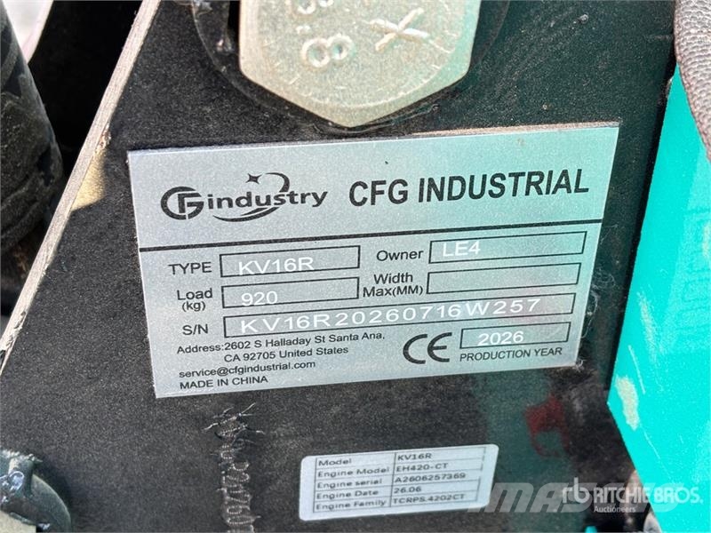 CFG KV16R Mini Excavator (Unused) Minigravemaskiner