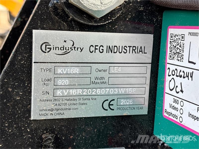 CFG KV16R Mini Excavator (Unused) Mini excavators < 7t