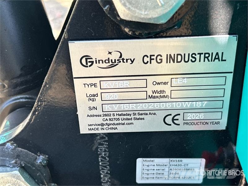 CFG KV16R Mini Excavator (Unused) Mini excavadoras < 7t