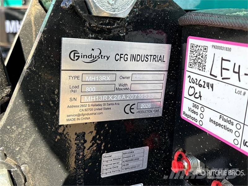 CFG MH13RX Mini Excavator (Unused) حفارات صغيرة أقل من 7 طن (حفارات صغيرة)