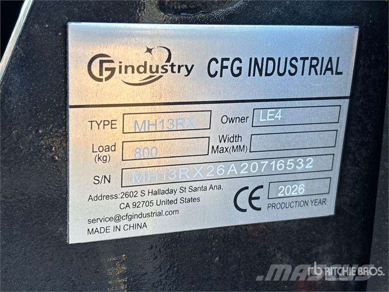 CFG MH13RX Mini Excavator (Unused) حفارات صغيرة أقل من 7 طن (حفارات صغيرة)