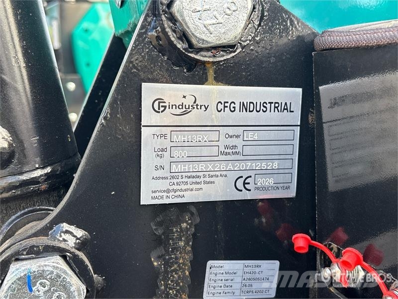 CFG MH13RX Mini Excavator (Unused) Mini excavators < 7t