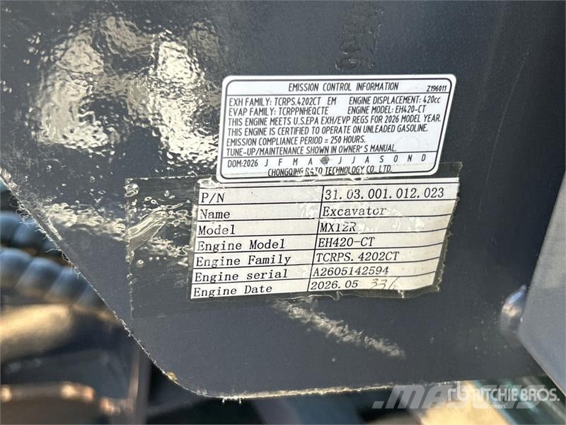 CFG MX12R Mini Excavator (Unused) Mini excavadoras < 7t