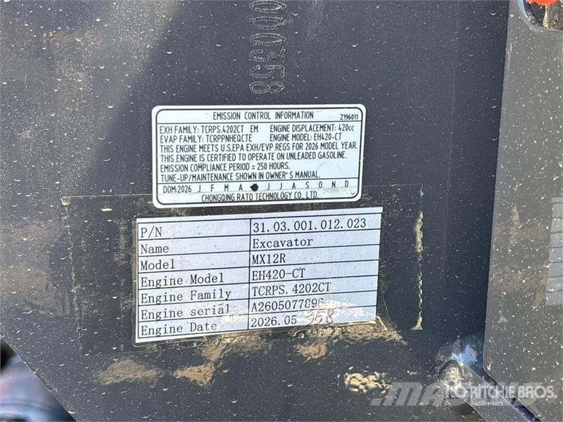 CFG MX12R Mini Excavator (Unused) Mini kotrók < 7t