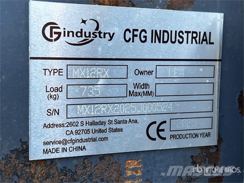 CFG MX12RX Mini Excavator Mini ekskavatori < 7 t