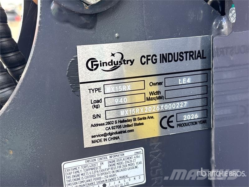 CFG MX15RX Mini Excavator (Unused) Mini kotrók < 7t