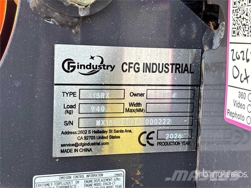 CFG MX15RX Mini Excavator (Unused) Miniekskavaatorid < 7 t