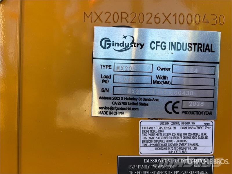 CFG MX20R Mini Excavator (Unused) Miniescavadeiras < 7t (Mini escavadeiras)