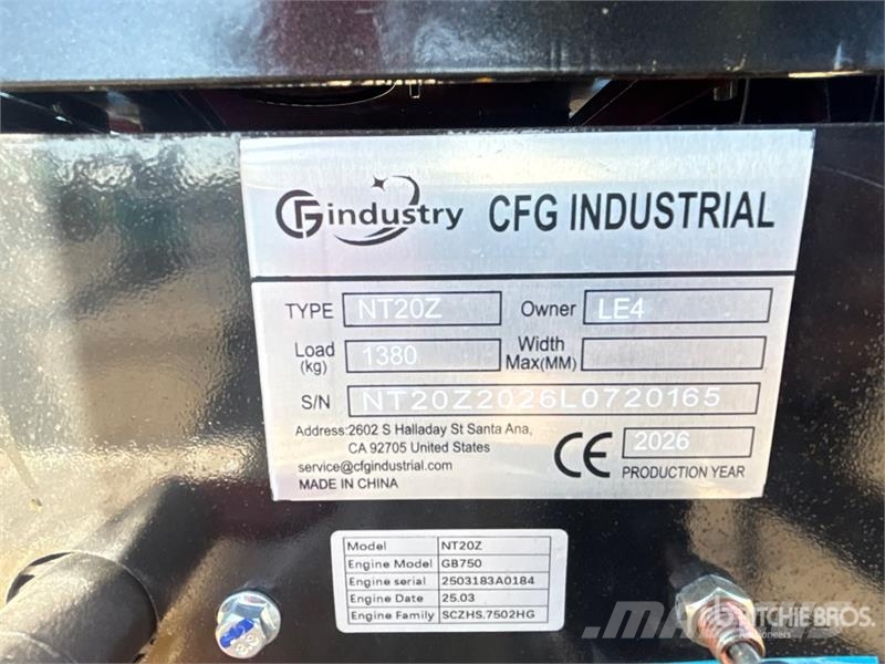 CFG NT20Z Mini Excavator (Unused) Mini kotrók < 7t