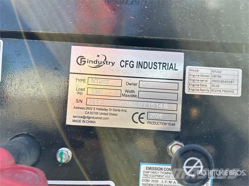 CFG NT20Z Mini Excavator (Unused) حفارات صغيرة أقل من 7 طن (حفارات صغيرة)