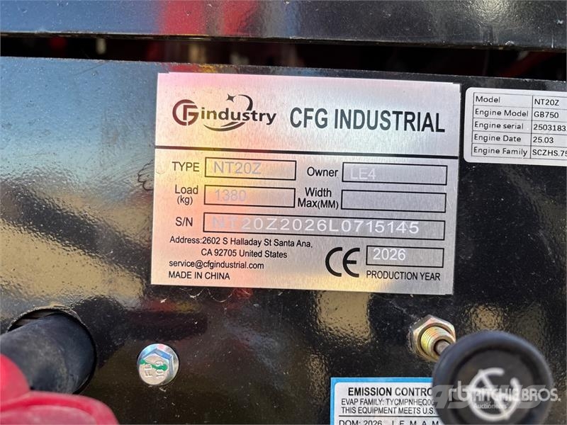 CFG NT20Z Mini Excavator (Unused) Mini kotrók < 7t
