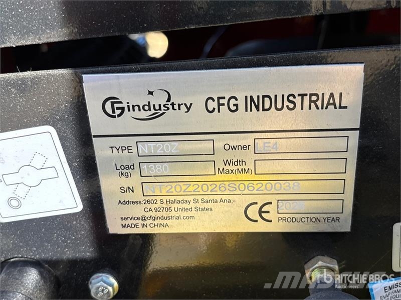 CFG NT20Z Mini Excavator (Unused) Mini excavadoras < 7t