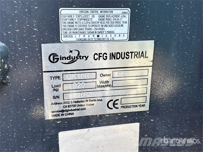 CFG QK16R Mini Excavator (Unused) Mini kotrók < 7t