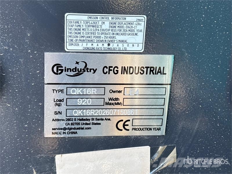 CFG QK16R Mini Excavator (Unused) حفارات صغيرة أقل من 7 طن (حفارات صغيرة)