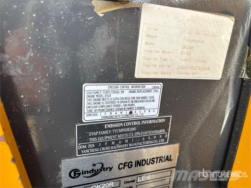 CFG QK20R Mini Excavator (Unused) Miniexcavadoras