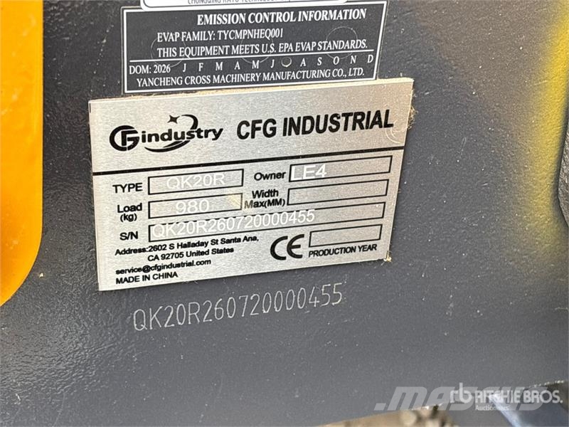 CFG QK20R Mini Excavator (Unused) Miniexcavadoras