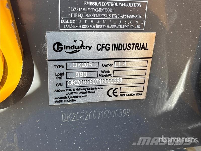 CFG QK20R Mini Excavator (Unused) Miniexcavadoras