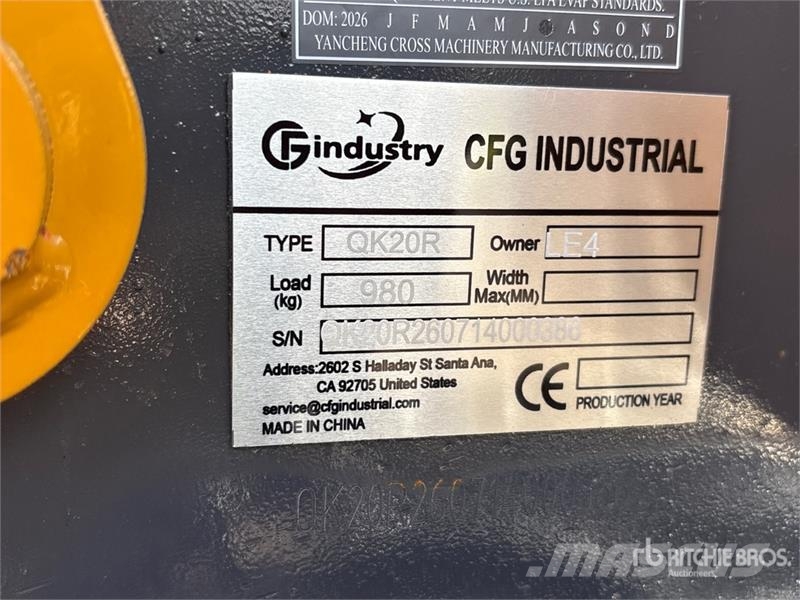 CFG QK20R Mini Excavator (Unused) Mini excavators < 7t