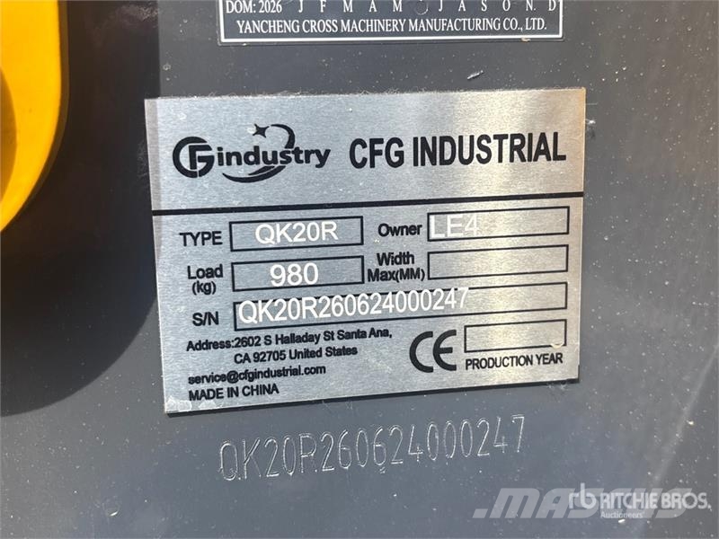CFG QK20R Mini Excavator (Unused) Mini ekskavatoriai < 7 t