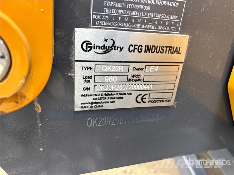 CFG QK20R Mini Excavator (Unused) Miniexcavadoras