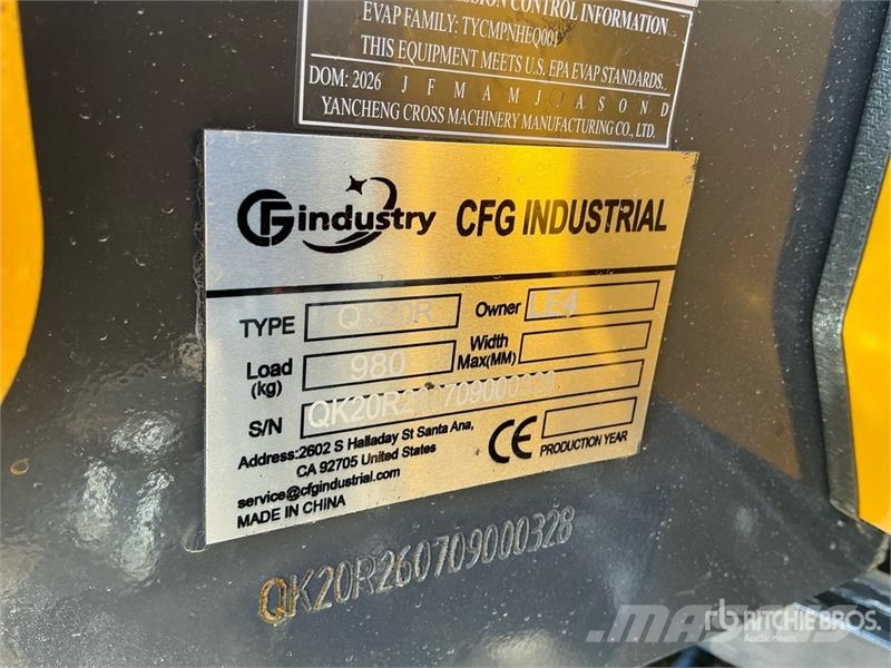 CFG QK20R Mini Excavator (Unused) Mini bageri < 7t