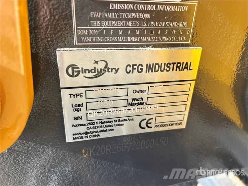 CFG QK20R Mini Excavator (Unused) Mini ekskavatoriai < 7 t