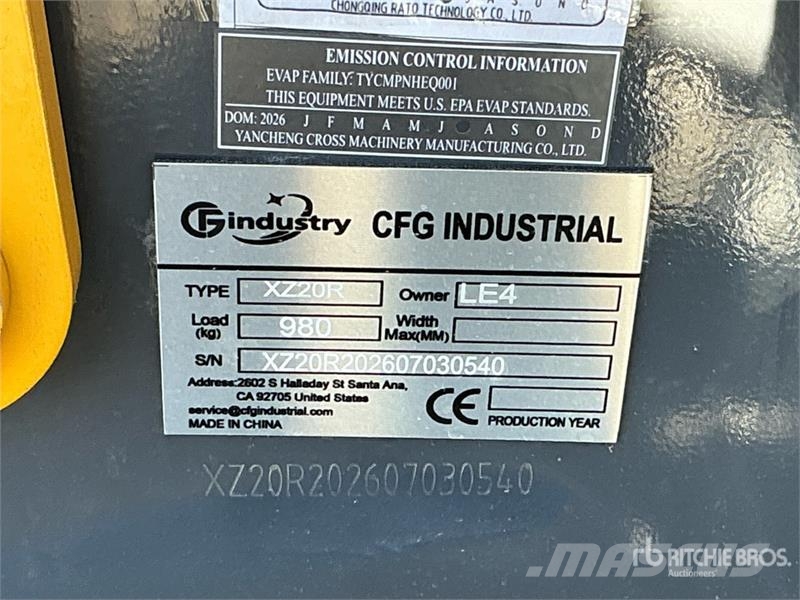 CFG XZ20R Mini Excavator (Unused) Mini bageri < 7t