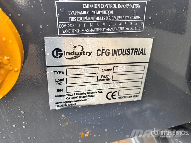 CFG XZ20R Mini Excavator (Unused) Mini bageri < 7t