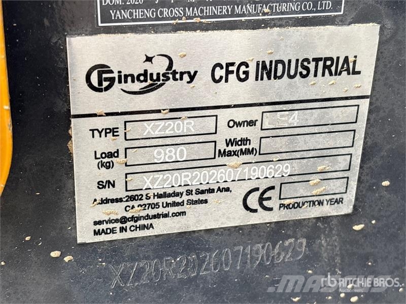 CFG XZ20R Mini Excavator (Unused) حفارات صغيرة أقل من 7 طن (حفارات صغيرة)