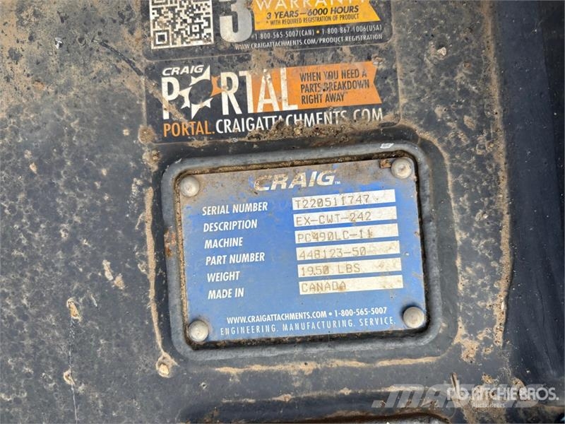 CG DLTHMB400 72 in Hydraulic Excavator Thumb Kašike / Korpe