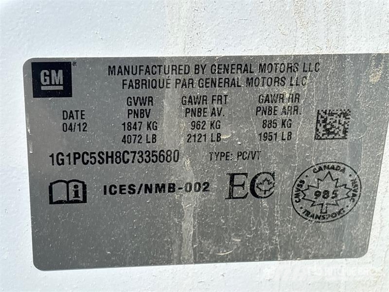 Chevrolet Cruze 2LS Automobile (Inoperable) 자동차