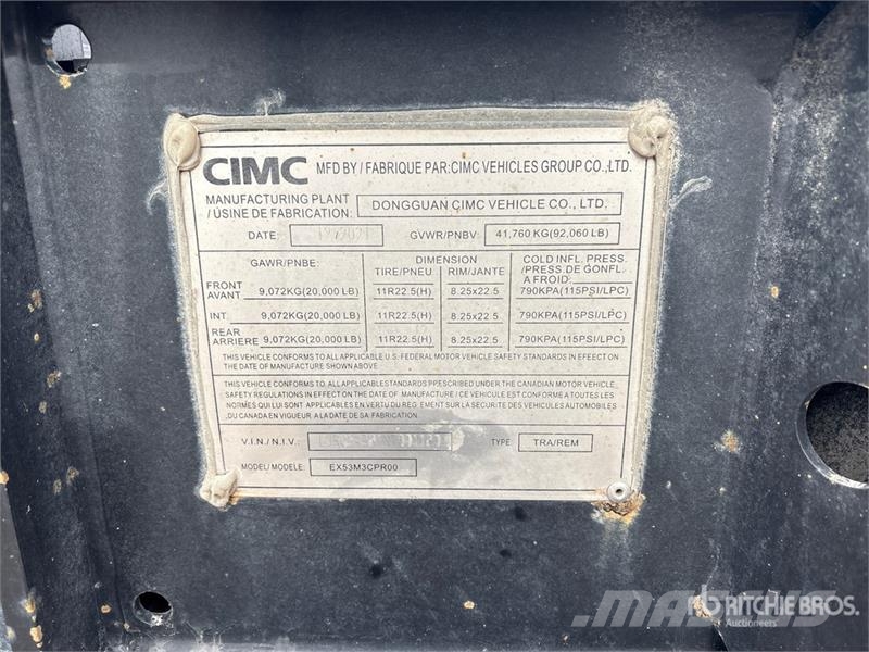 CIMC 40 ft Tri/A Extendable Container Trailer Containerhenger