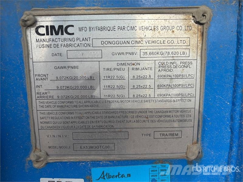 CIMC 40 ft Tri/A Extendable Container Trailer Containeranhänger
