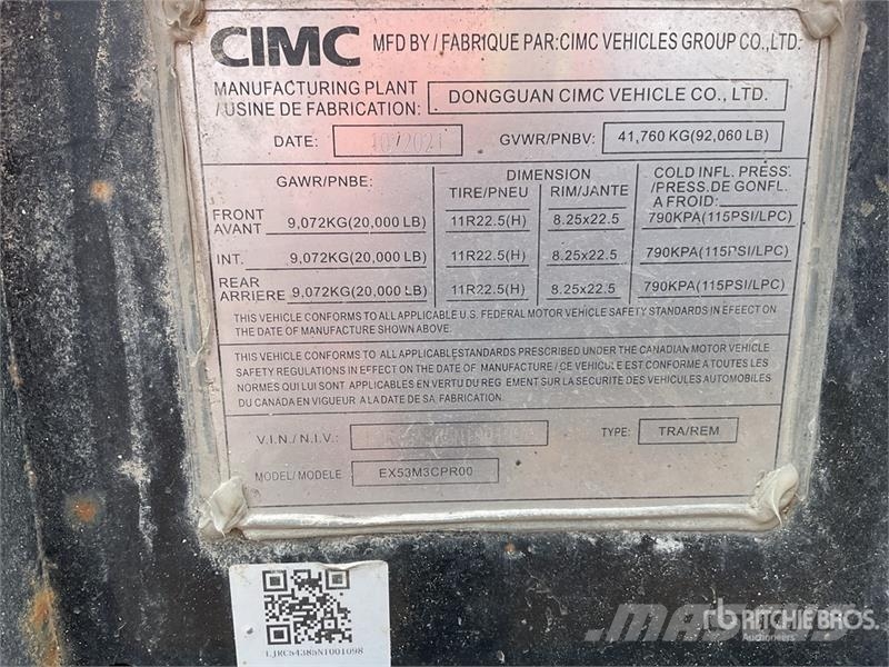 CIMC 40 ft Tri/A Extendable Container Trailer Containerhenger